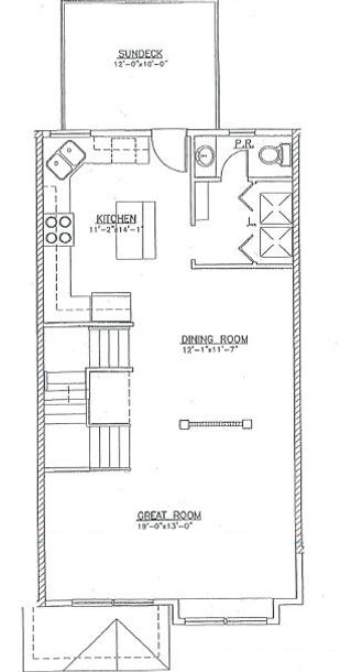 Two bedroom second floor layout