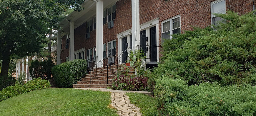 Front steps to apartment building