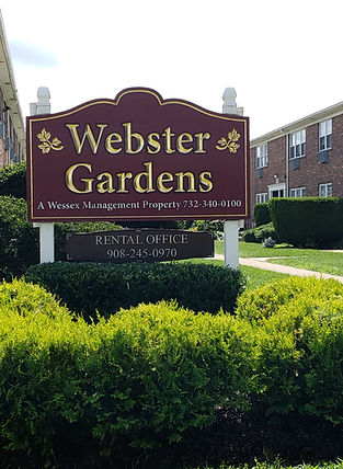 Picture of Webster Gardens sign